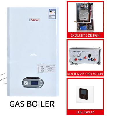 Chaudière de gaz blanche enfermante de Shell Heating Bathing Dual Functions de style 24Kw fixé au mur