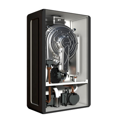 Gaz condensant le métal fixé au mur Shell Dual Function d'en cuivre de cas de noir de la chaudière 24-32-42Kw